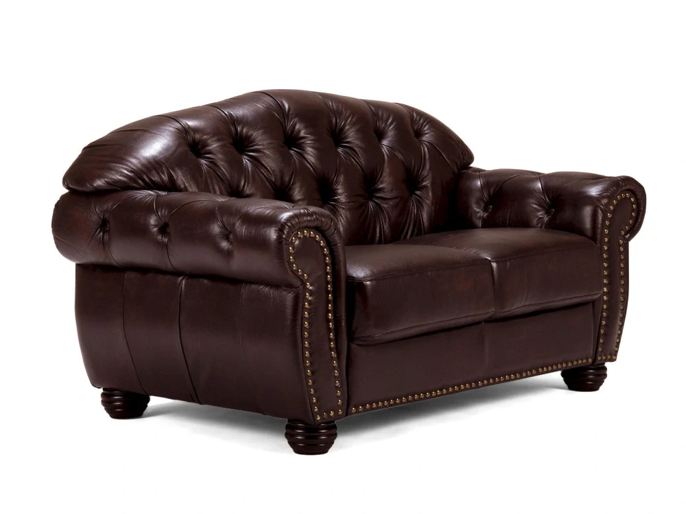 Pohovka Chesterfield pravá kůže 2 místná