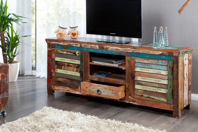 TV stolek JAKARTA 150 cm z recyklovaného dřeva