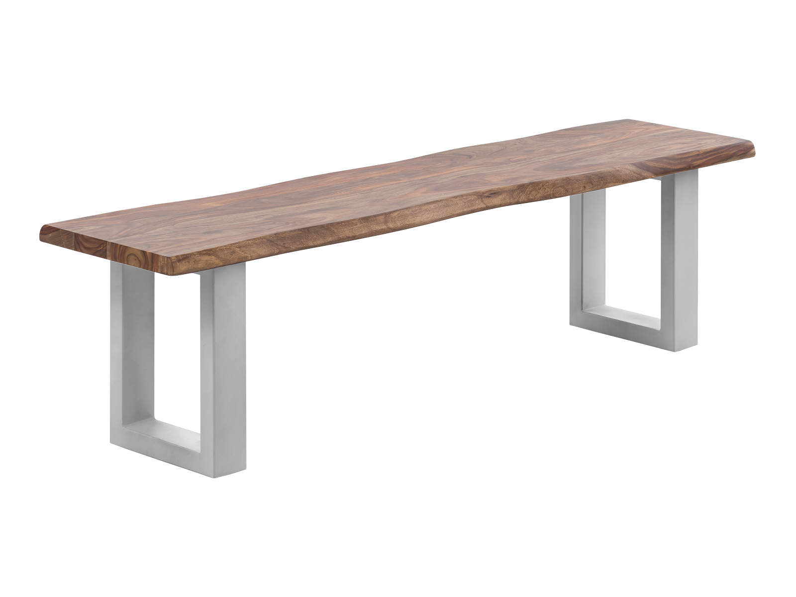 Jídelní lavice masiv 190 cm Frankfurt palisandr stříbrné nohy
