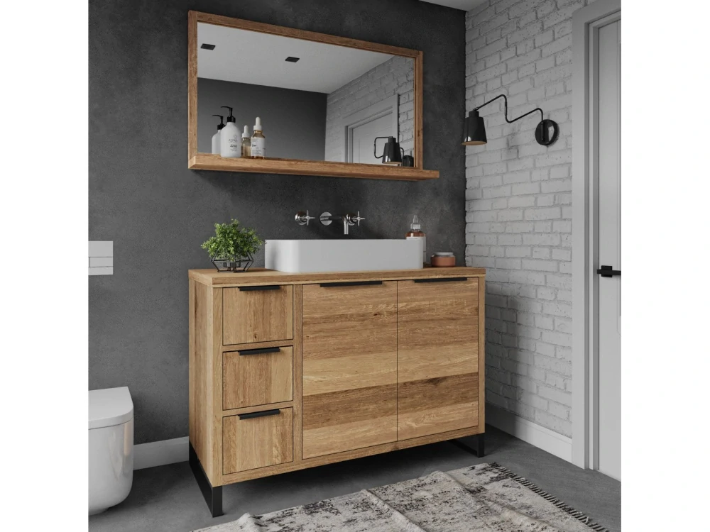 Komoda pod umyvadlo masiv 105 cm Zurich divoký dub