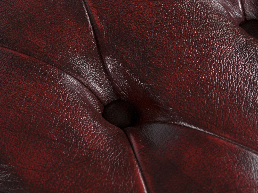 Taburet kůže Chesterfield II hovězí kůže