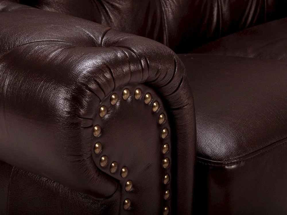 Pohovka Chesterfield pravá kůže 2 místná