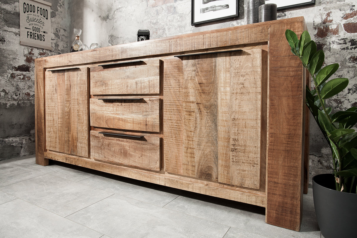 Komoda IRON CRAFT 175 cm z mangového dřeva přírodní provedení industriální styl