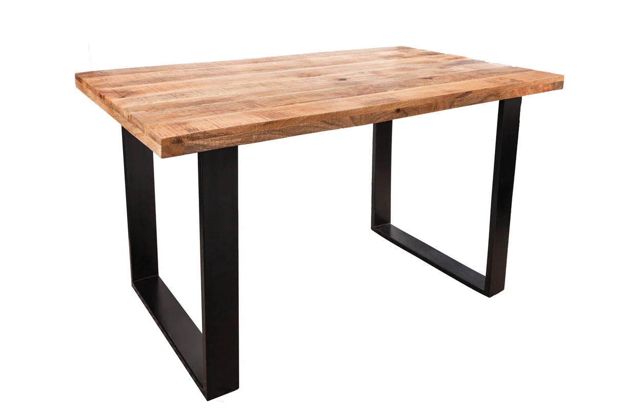 Jídelní stůl IRON CRAFT 140 cm nohy do U z mangového dřeva