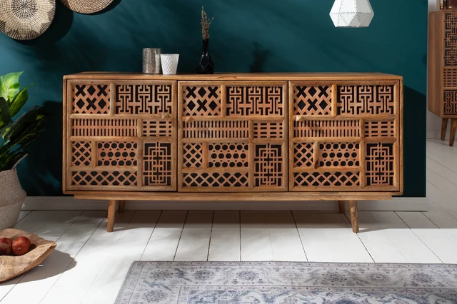 Komoda MARRAKESH 160 cm mangové dřevo přírodní provedení