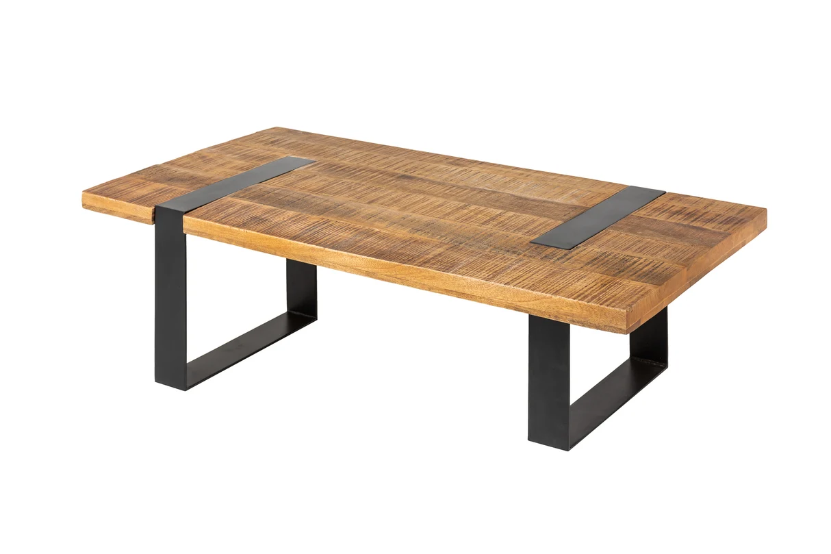 Konferenční stolek IRON CRAFT 100 cm z mangového dřeva 45 mm