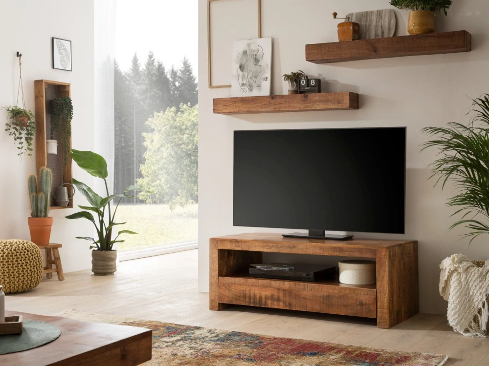 Stolek pod TV z masivu Sydney mango