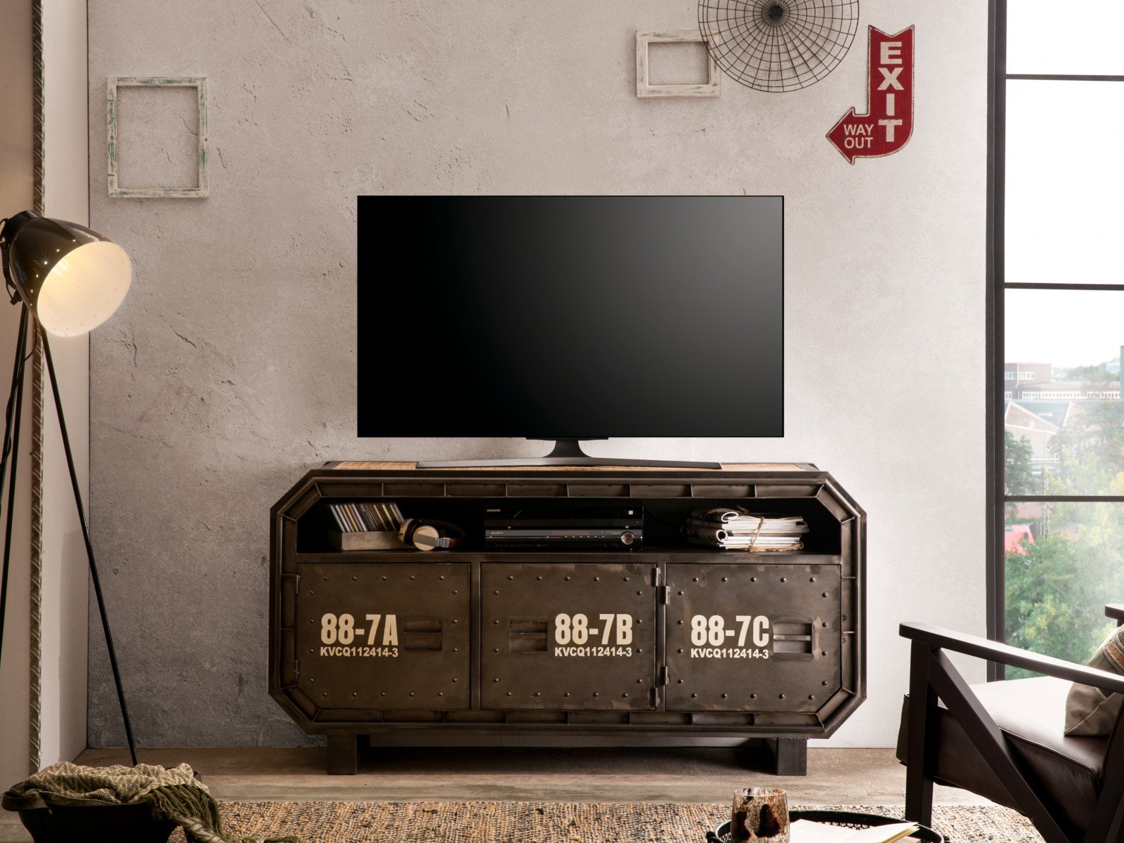 Industriální TV stolek Mars