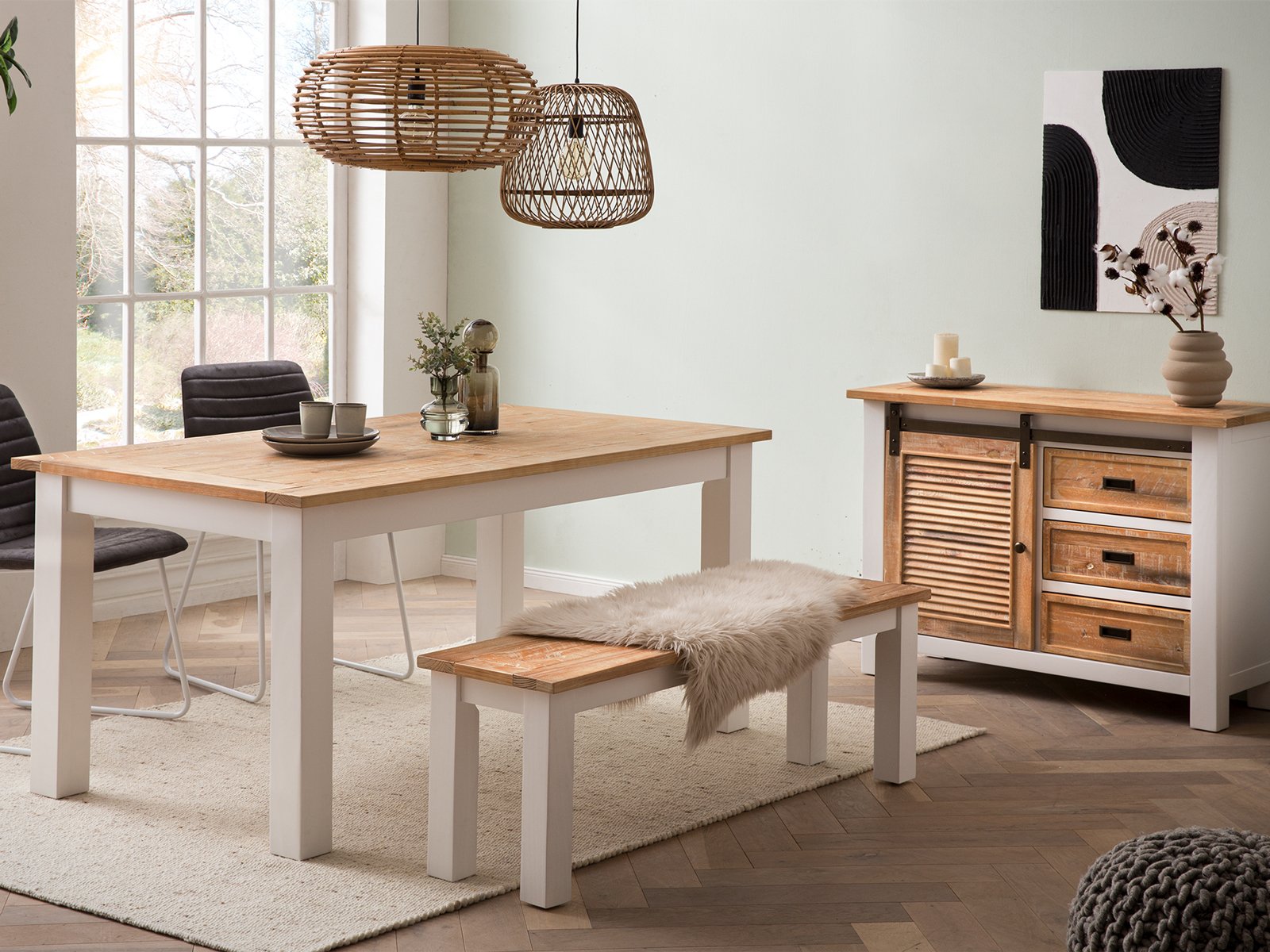 Jídelní stůl 160x90 masiv Cannes borovice