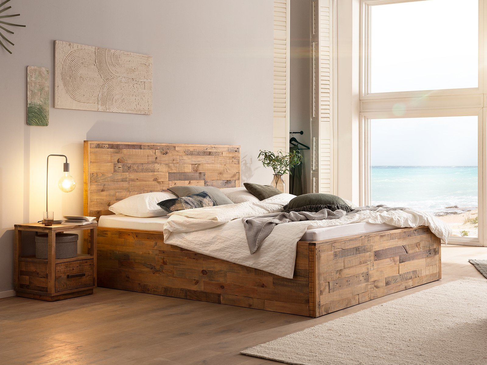 Postel z masivu 180x200 Rangun borovice