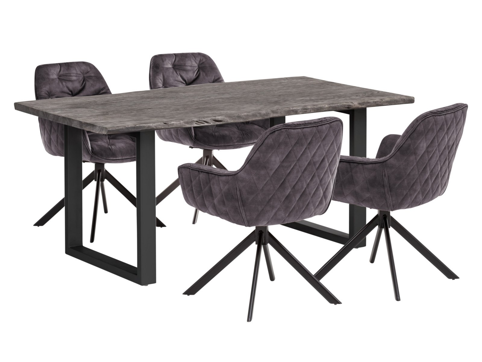 Jídelní stůl 230x100 Frankfurt III stříbrné nohy akácie