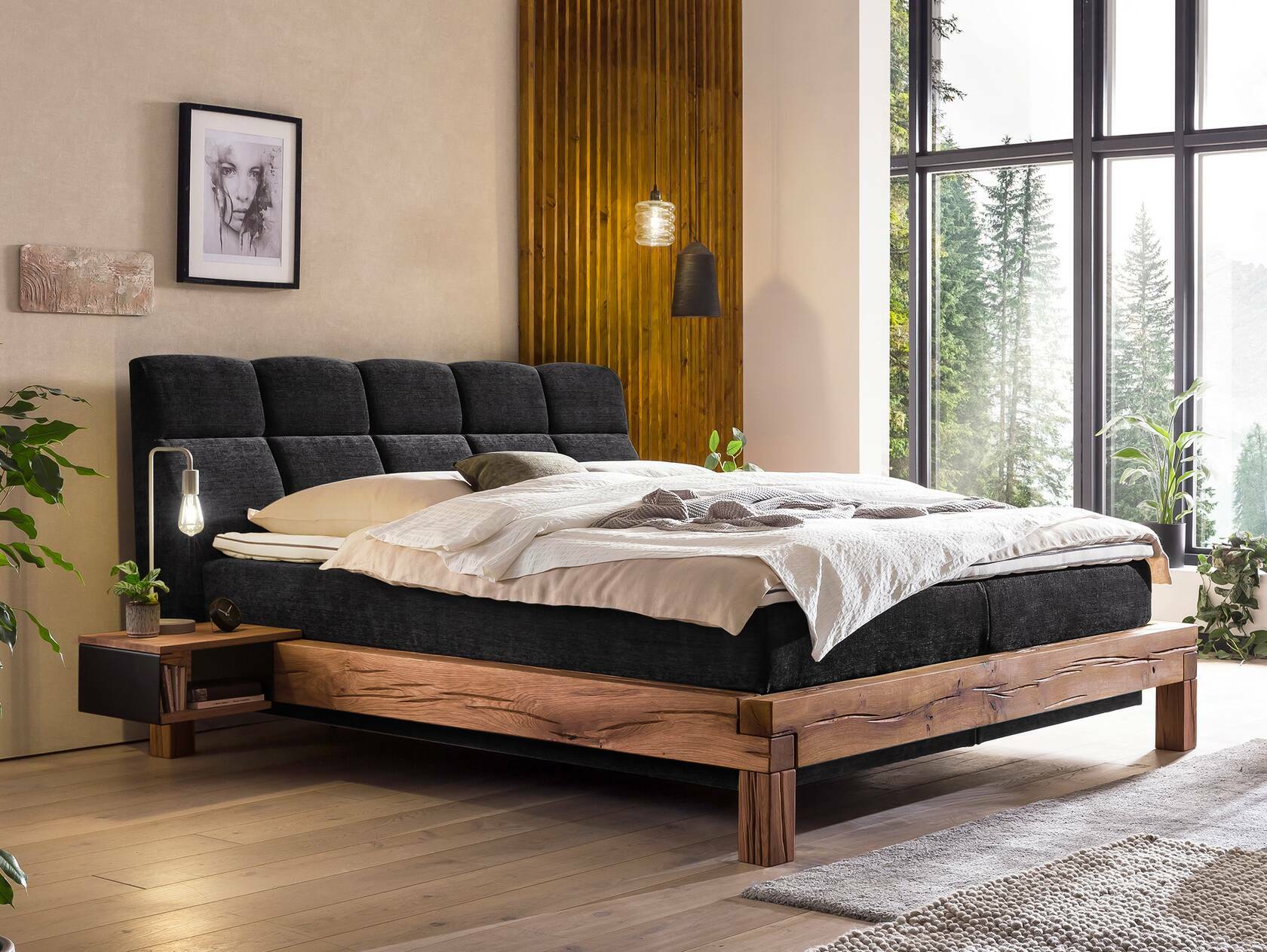 Boxspring postel 160x200 Tacoma dub