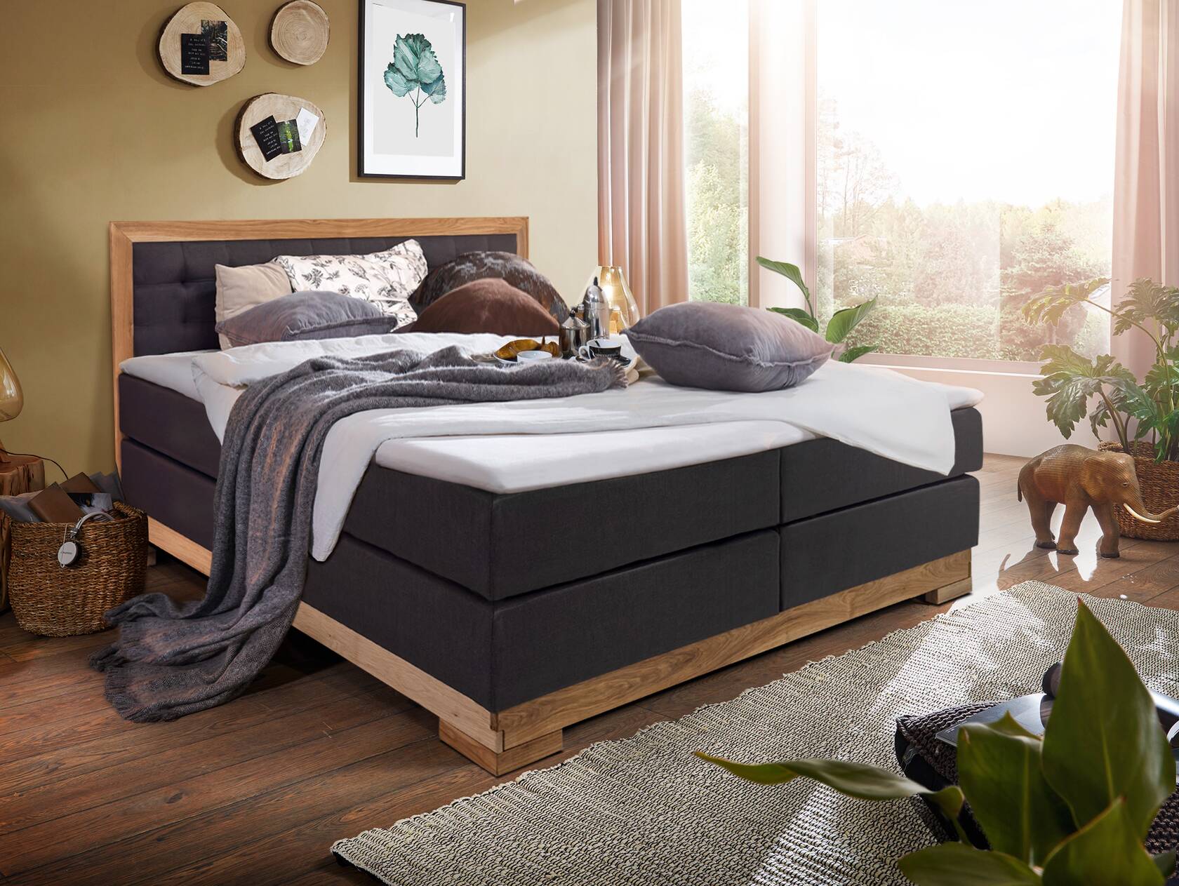 Postel Boxspring 180x200 Linz divoký dub