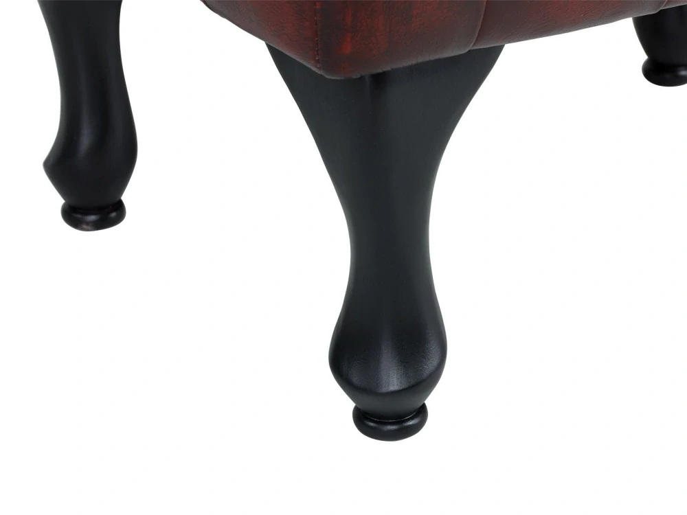 Taburet kůže Chesterfield II hovězí kůže