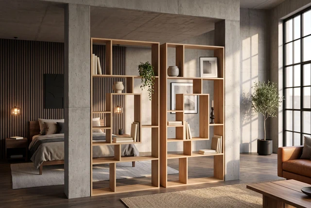 Regál MAKASSAR 180x80 cm z mangového dřeva přírodní provedení krémové