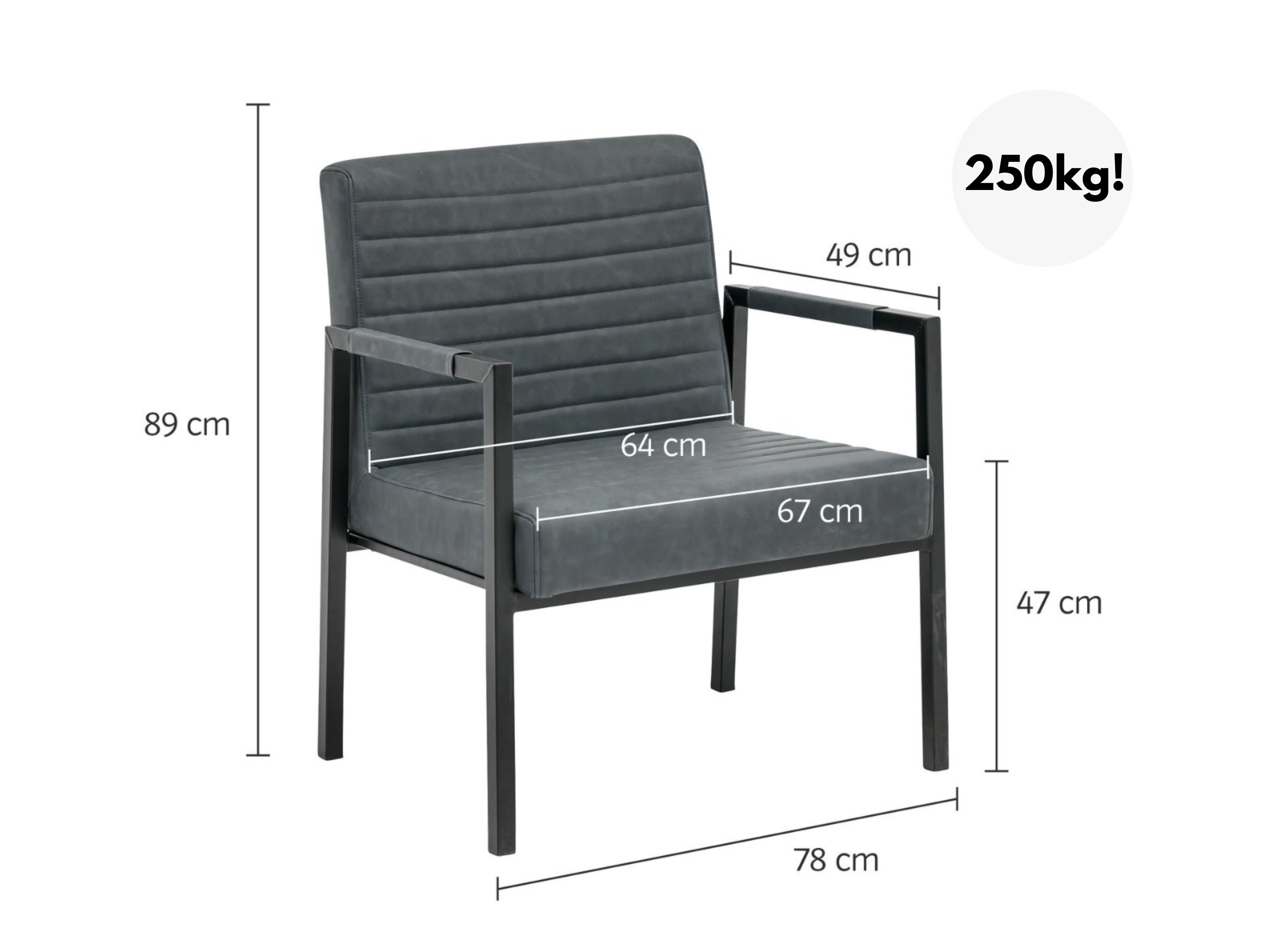 XXL Čalouněná židle 250 kg Berlin světle hnědá