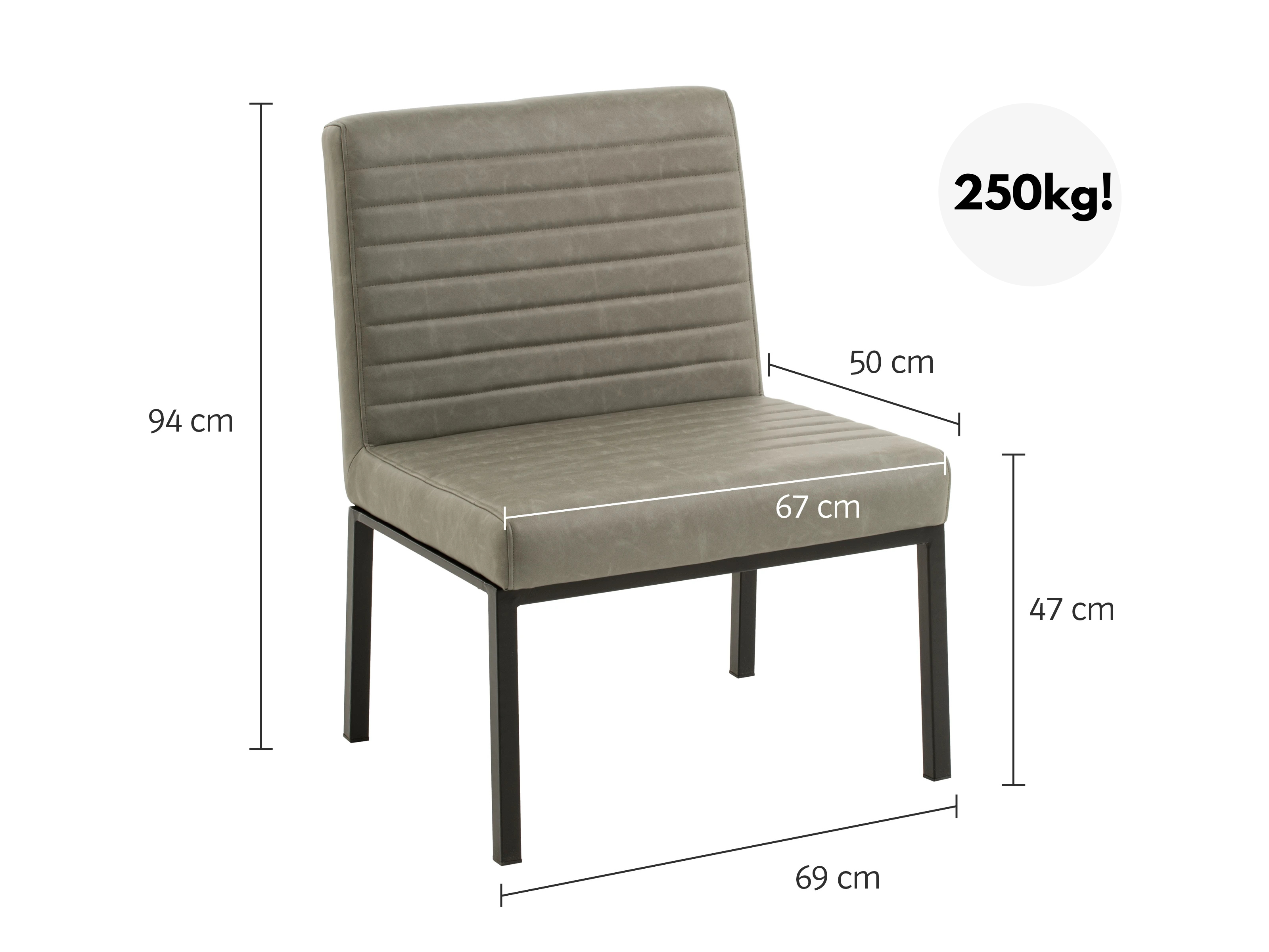 XXL Čalouněná židle 250 kg Berlin sage green
