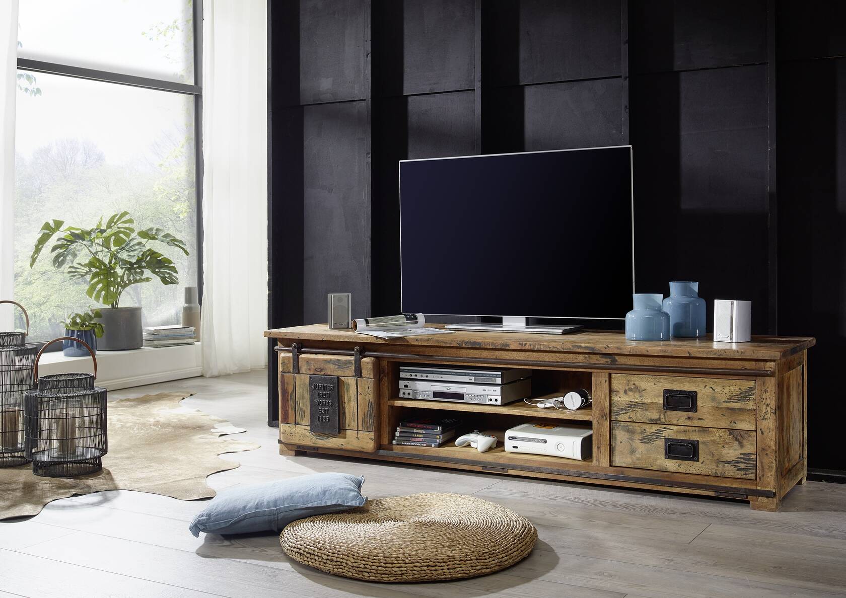 Masivní TV stolek Jupiter mango
