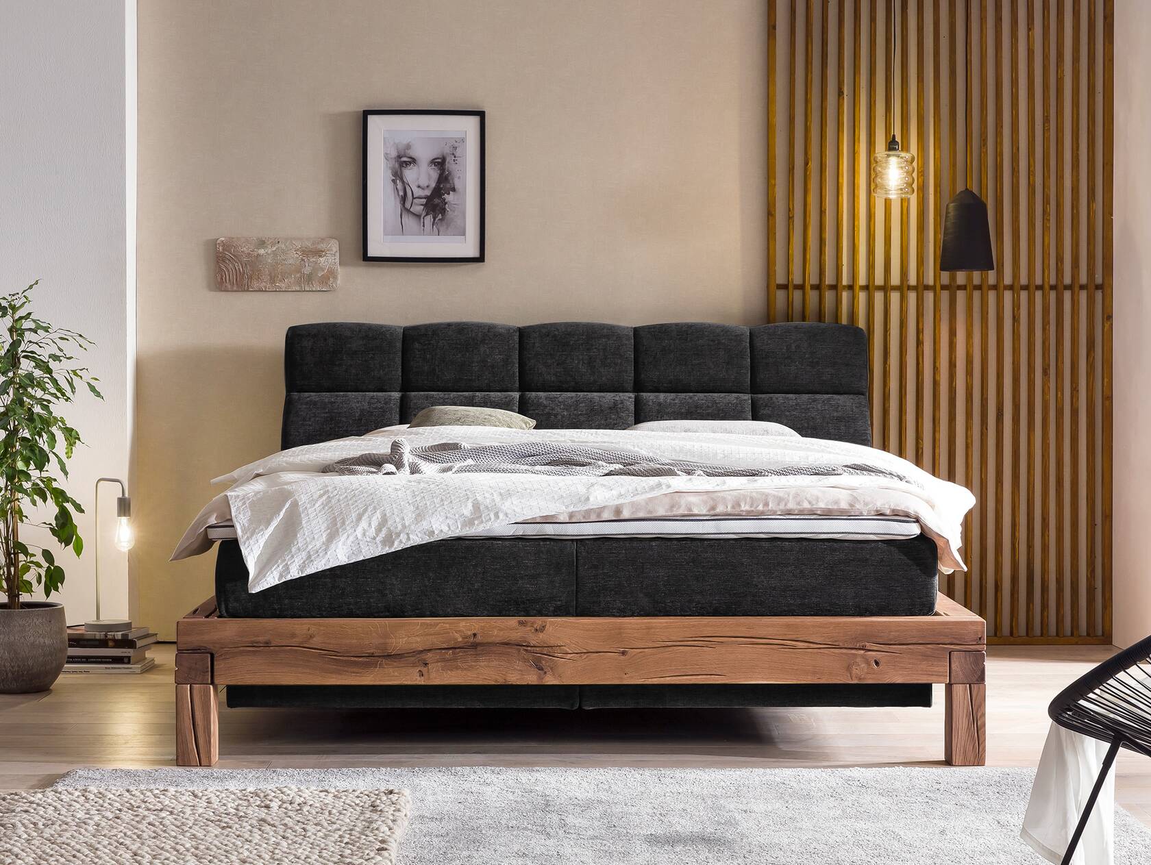 Boxspring postel 160x200 Tacoma dub