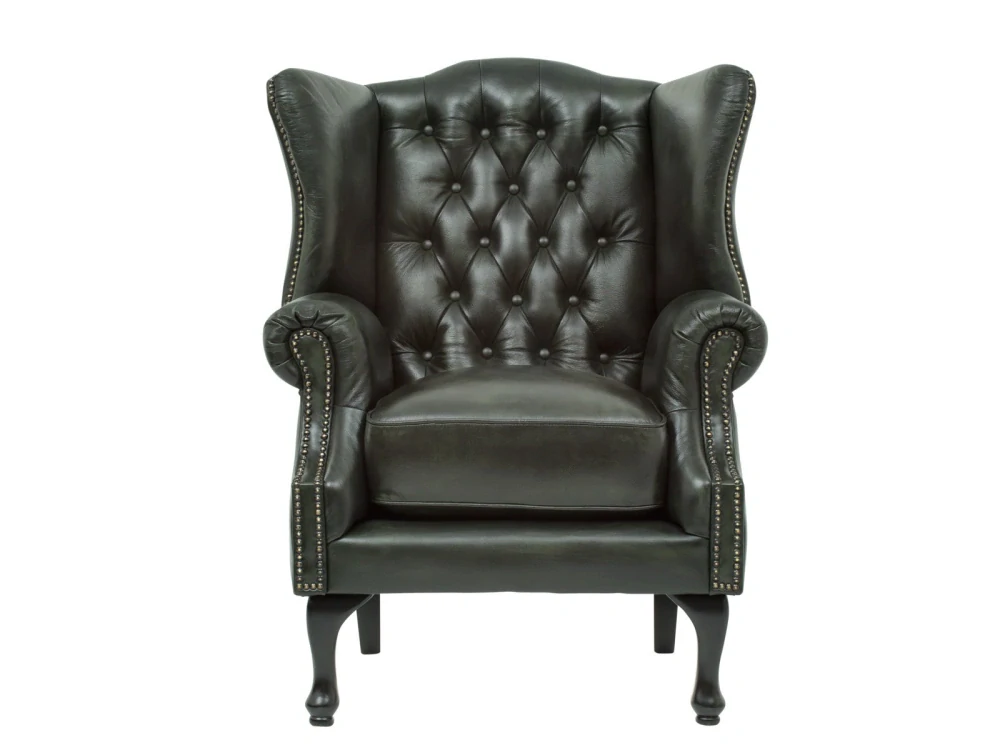 Křeslo Chesterfield III zelené