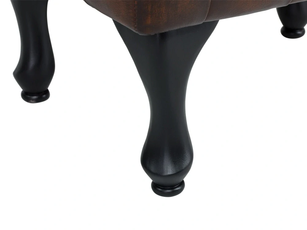 Taburet Chesterfield pravá kůže