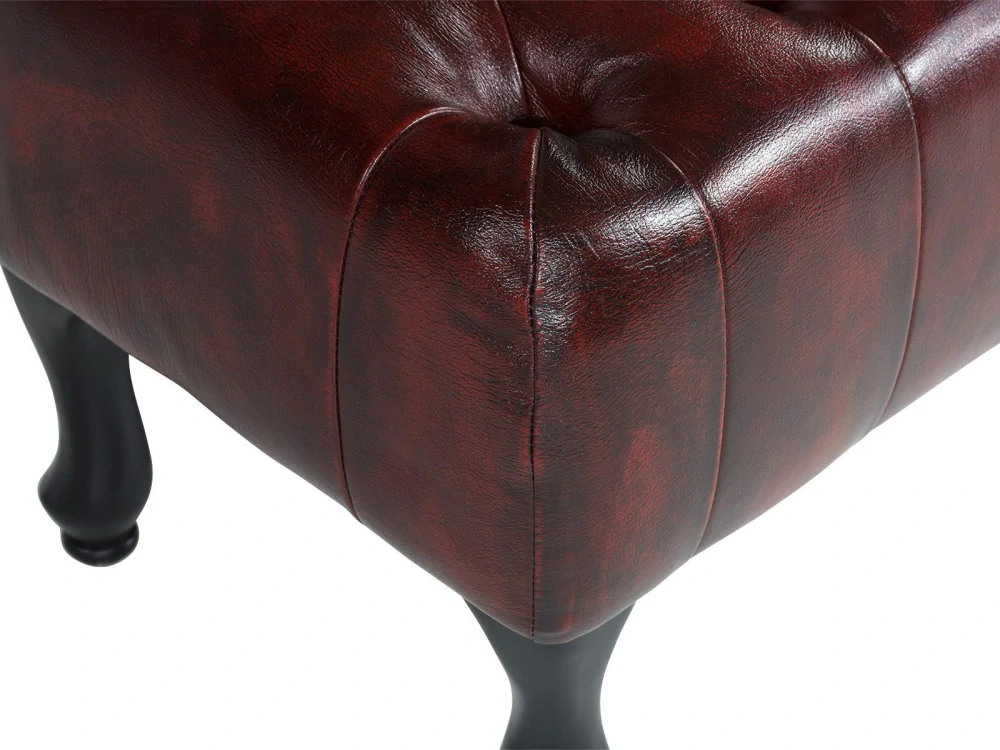 Taburet kůže Chesterfield II hovězí kůže