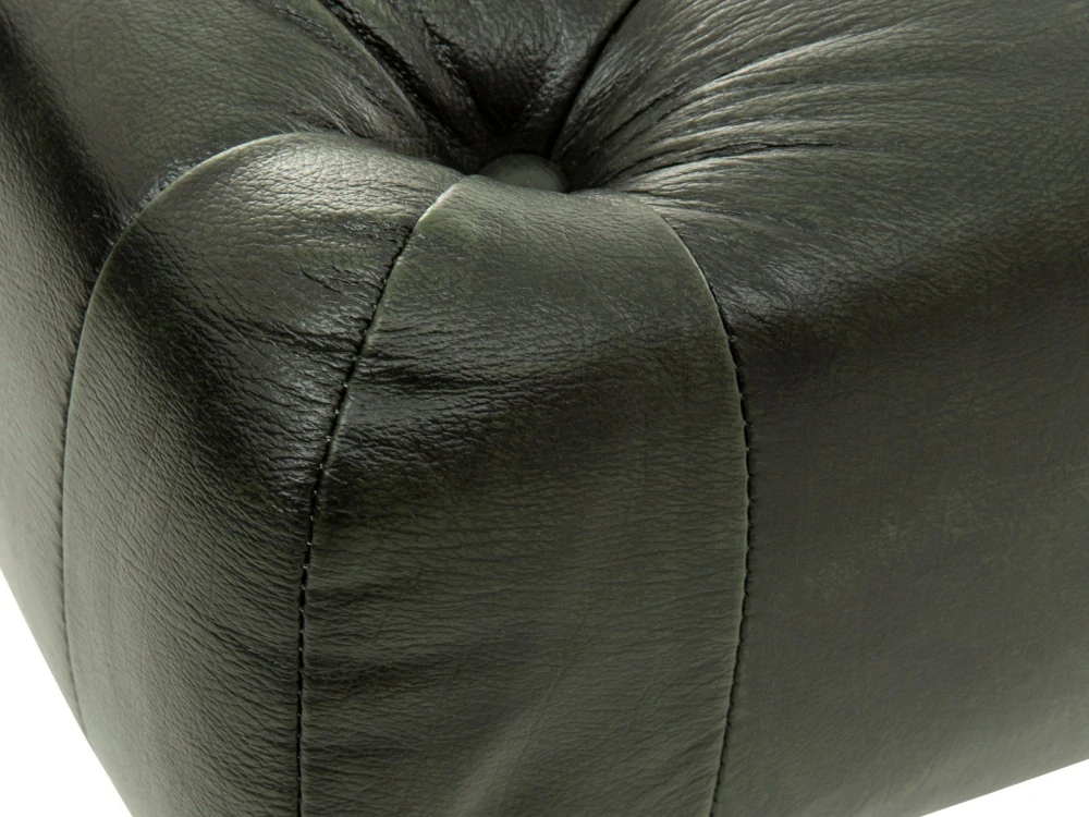 Taburet kožený Chesterfield III pravá kůže