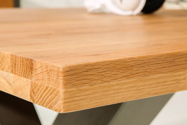 Jídelní stůl THOR 200 cm nohy do X divoký dub industriální