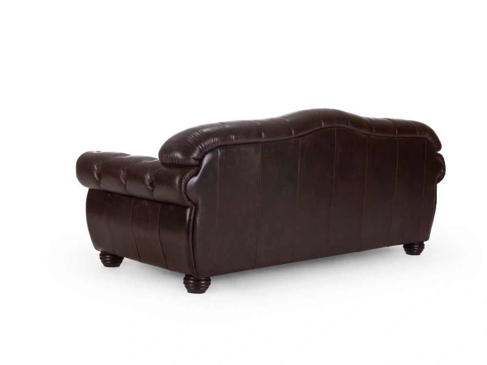 Pohovka Chesterfield kůže 3 místná hnědá