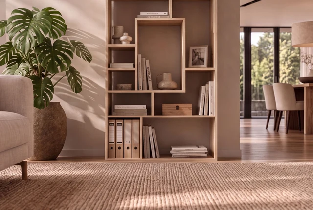 Regál MAKASSAR 180x80 cm z mangového dřeva přírodní provedení krémové