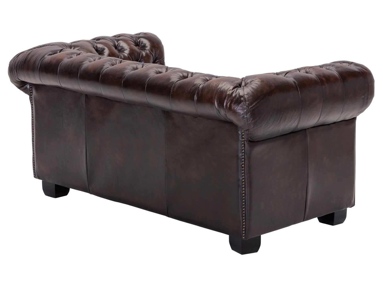 Kožená pohovka Chesterfield 2 místná pravá kůže