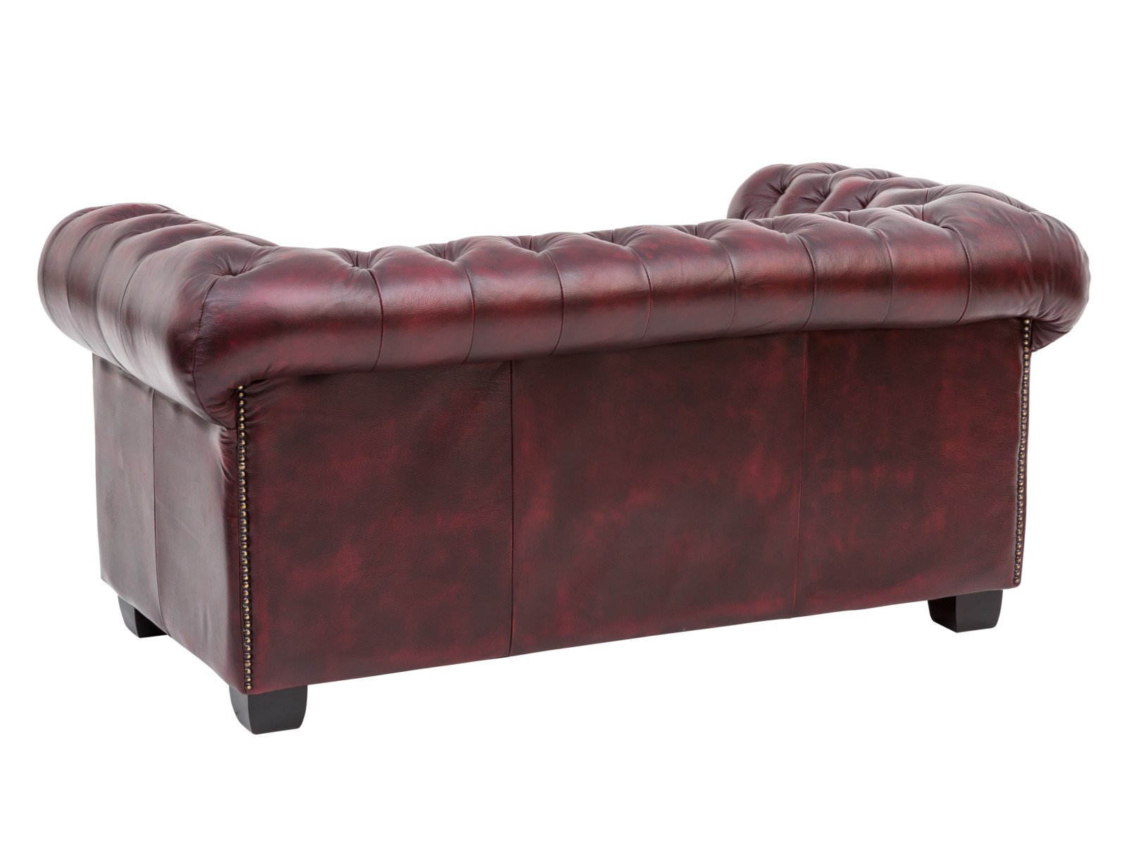 Pohovka kůže Chesterfield II 2 místná červená