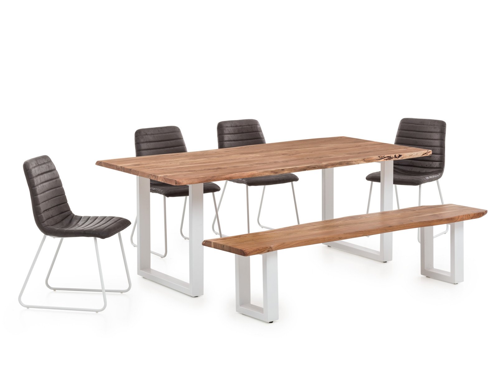 Jídelní stůl 170x90 Frankfurt II palisandr bílé nohy
