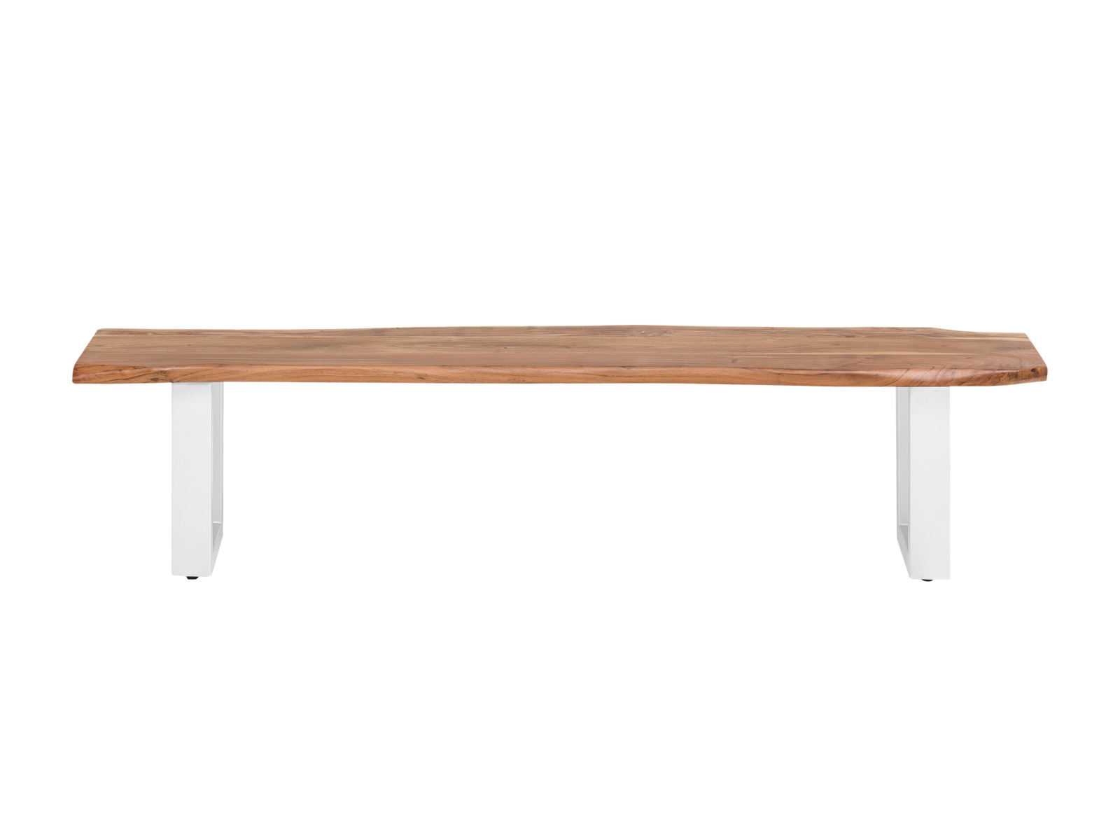 Dřevěná lavice do kuchyně 160x40 Frankfurt bílé nohy akácie