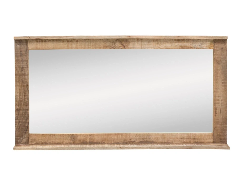 Dřevěné zrcadlo do koupelny 124 cm New York II mango