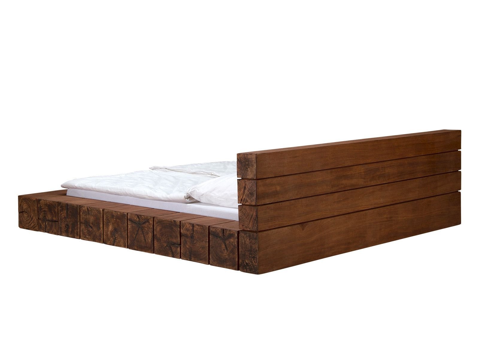 Futonová masivní postel z trámu 180x200 Woodlive