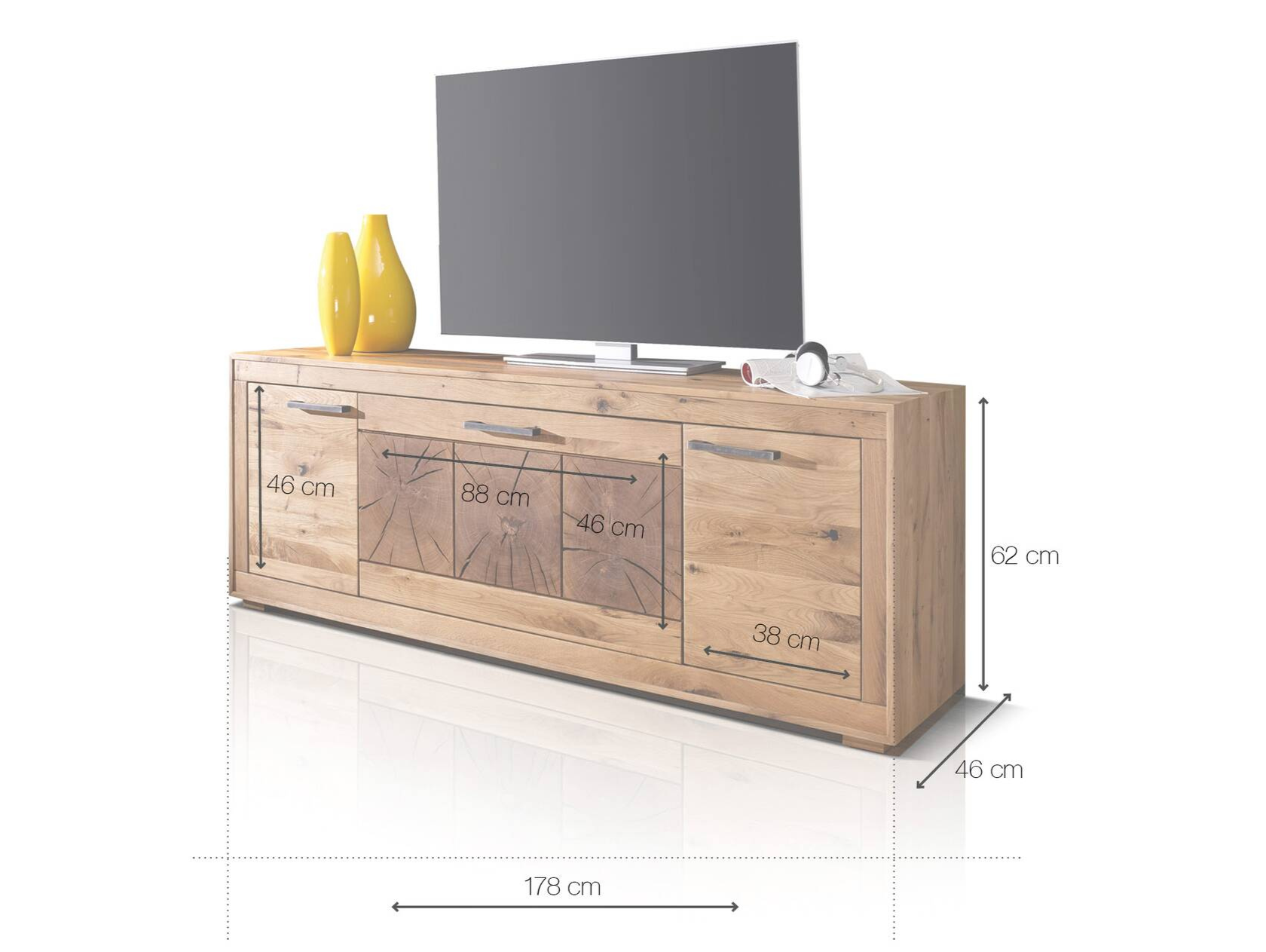 TV stolek dub Alps divoký dub