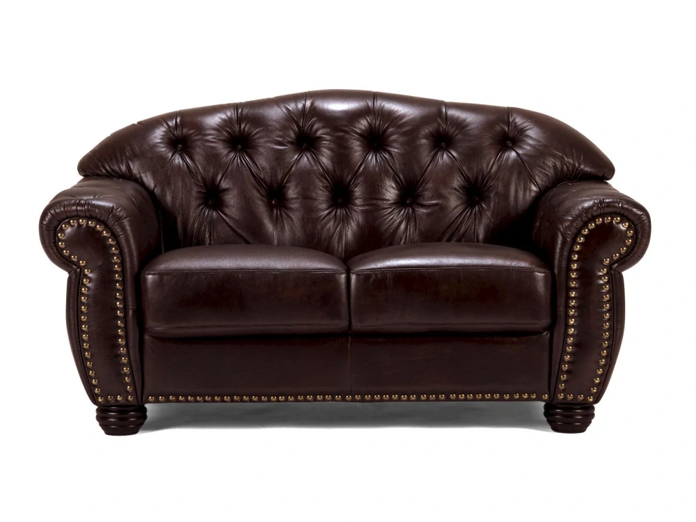 Pohovka Chesterfield pravá kůže 2 místná
