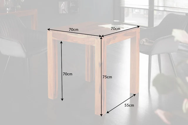 Barový stůl LAGOS 70 cm z palisandrového dřeva (sheesham)