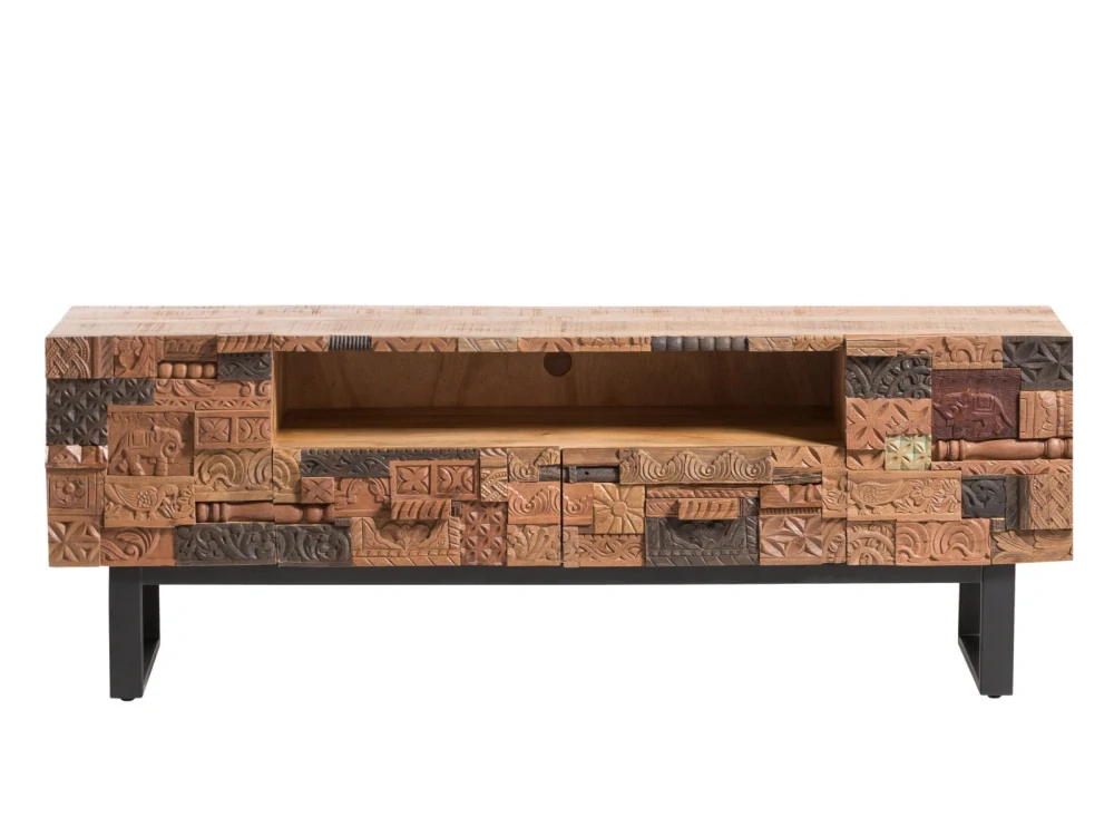 Stolek pod TV z masivu 200 cm Byzanc mango