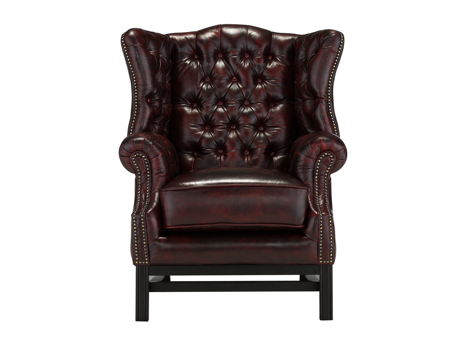 Křeslo ušák Chesterfield II pravá kůže