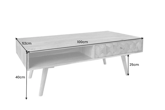 Konferenční stolek MYSTIC LIVING 100 cm z akáciového dřeva přírodní provedení