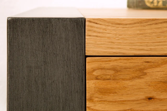 Komoda THOR 200 cm z divokého dubu industriální styl