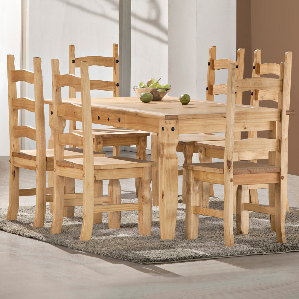 Dřevěný jídelní set Corona borovice