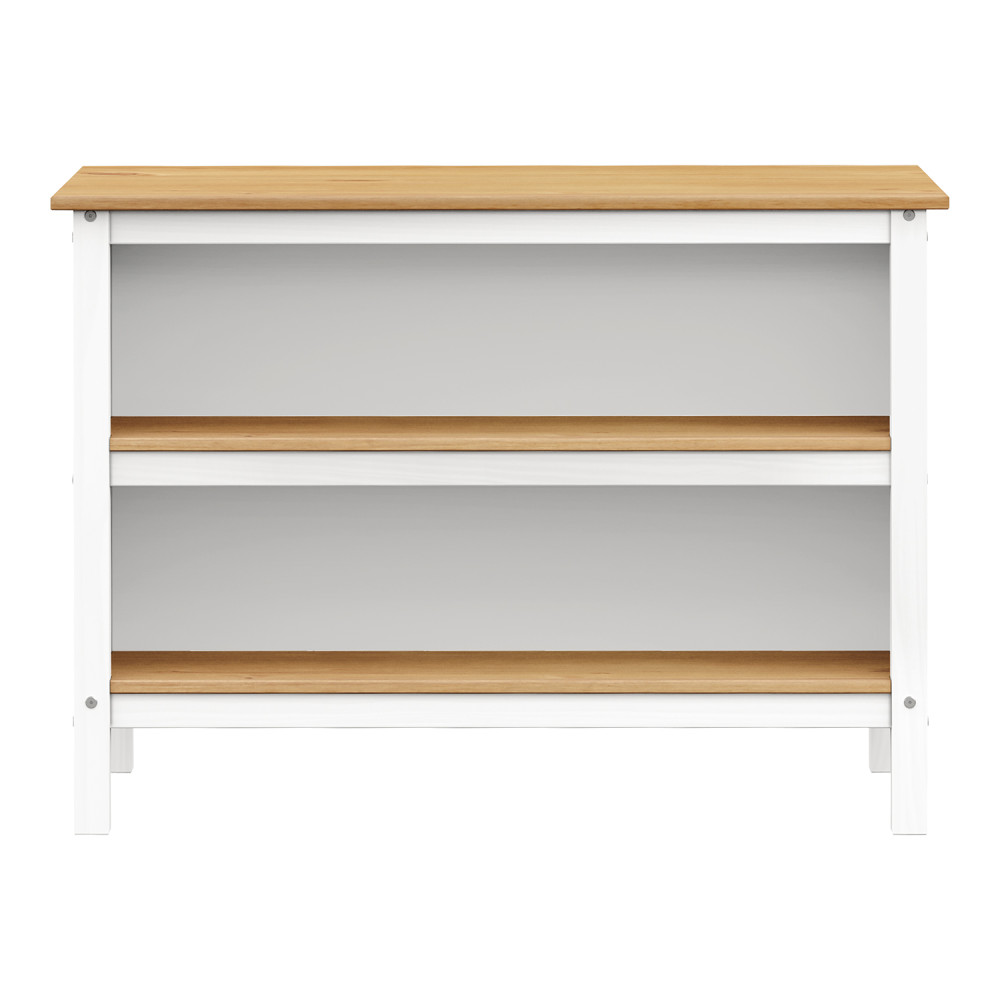 Kuchyňský ostrůvek + 2 barové stoličky CORONA 2 bílý vosk/vosk