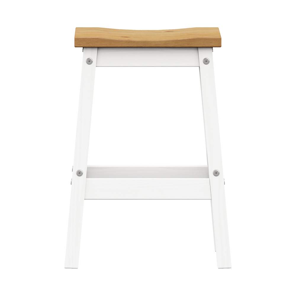 Kuchyňský ostrůvek + 2 barové stoličky CORONA 2 bílý vosk/vosk