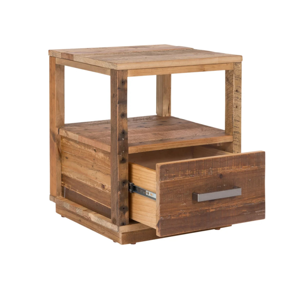 Noční stolek Woodlive recyklovaná borovice