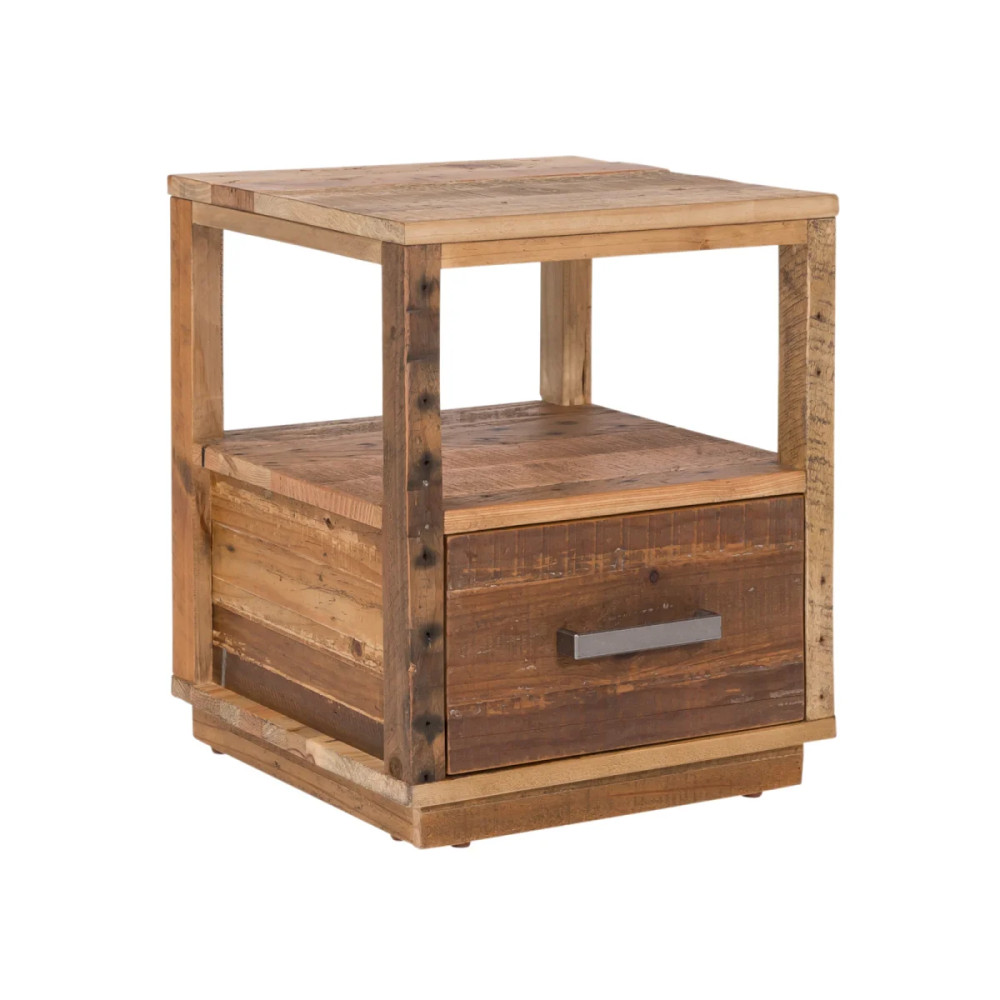 Noční stolek Woodlive recyklovaná borovice