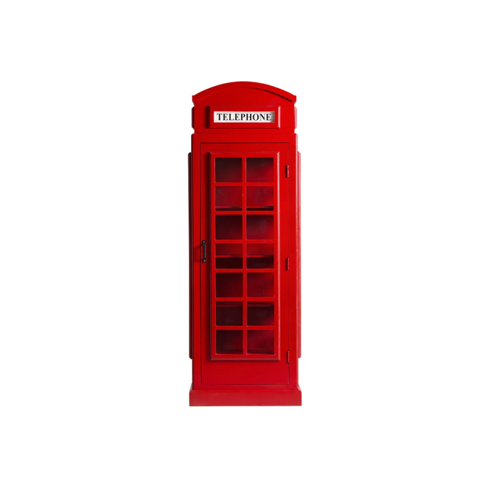Dřevěná vitrína London II červená