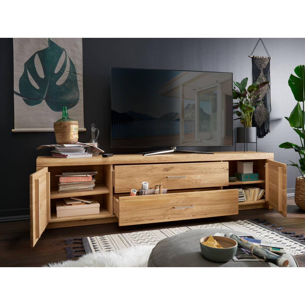 Masivní TV stolek 223 cm Bern II divoký dub